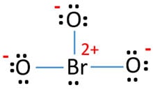 mark charges in atoms in bromate ion